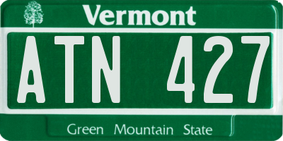 VT license plate ATN427
