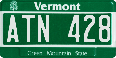 VT license plate ATN428