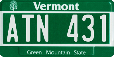 VT license plate ATN431