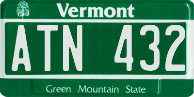 VT license plate ATN432