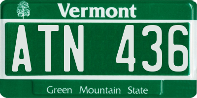 VT license plate ATN436