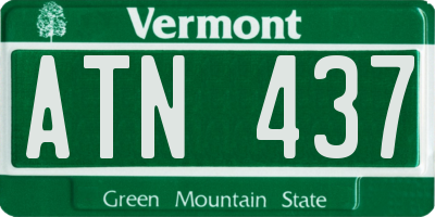 VT license plate ATN437