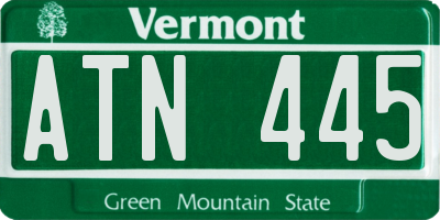 VT license plate ATN445
