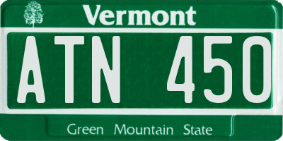 VT license plate ATN450