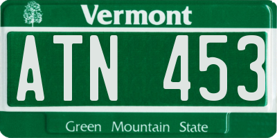 VT license plate ATN453