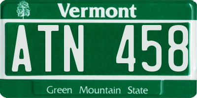 VT license plate ATN458