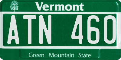 VT license plate ATN460
