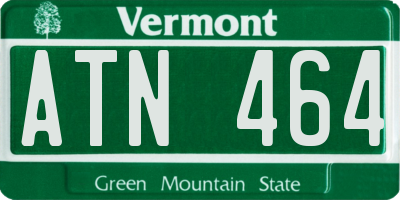 VT license plate ATN464