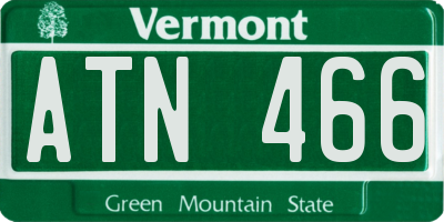VT license plate ATN466