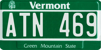 VT license plate ATN469