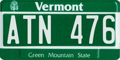 VT license plate ATN476