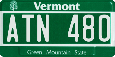 VT license plate ATN480