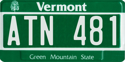 VT license plate ATN481