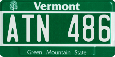 VT license plate ATN486