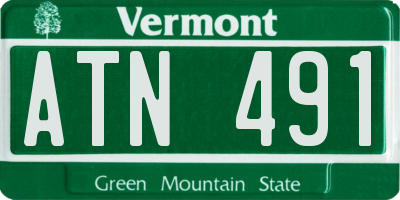VT license plate ATN491