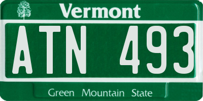 VT license plate ATN493