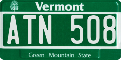 VT license plate ATN508