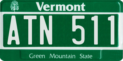 VT license plate ATN511