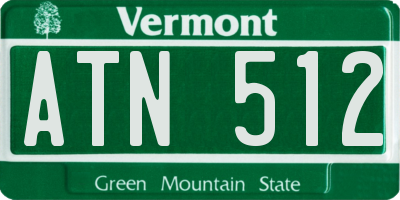 VT license plate ATN512