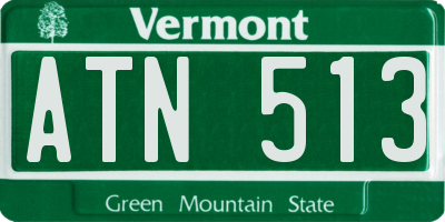 VT license plate ATN513