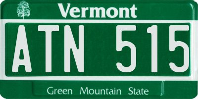 VT license plate ATN515