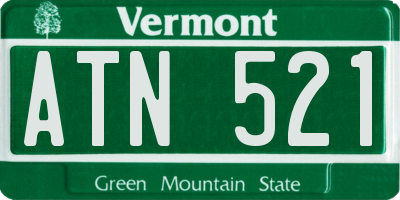 VT license plate ATN521