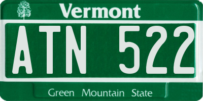 VT license plate ATN522