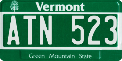 VT license plate ATN523