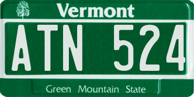 VT license plate ATN524