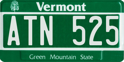 VT license plate ATN525