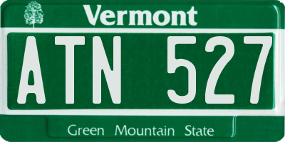 VT license plate ATN527
