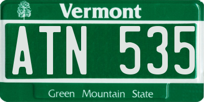 VT license plate ATN535