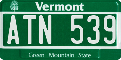 VT license plate ATN539