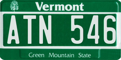 VT license plate ATN546