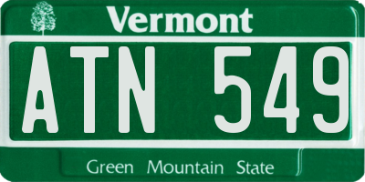 VT license plate ATN549