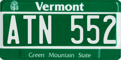 VT license plate ATN552
