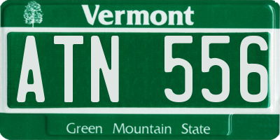 VT license plate ATN556