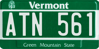 VT license plate ATN561