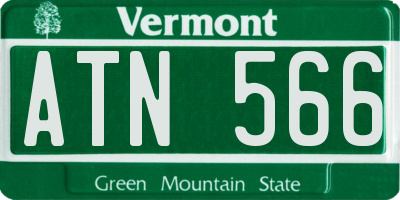 VT license plate ATN566