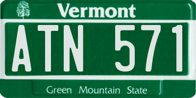 VT license plate ATN571