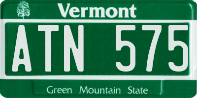 VT license plate ATN575
