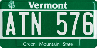 VT license plate ATN576