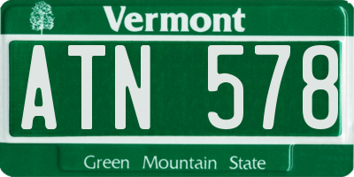 VT license plate ATN578