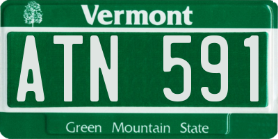 VT license plate ATN591