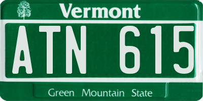 VT license plate ATN615