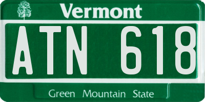 VT license plate ATN618