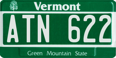 VT license plate ATN622