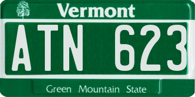 VT license plate ATN623