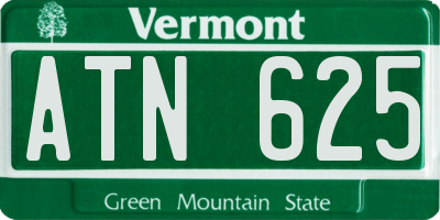 VT license plate ATN625
