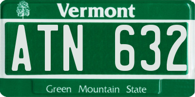 VT license plate ATN632